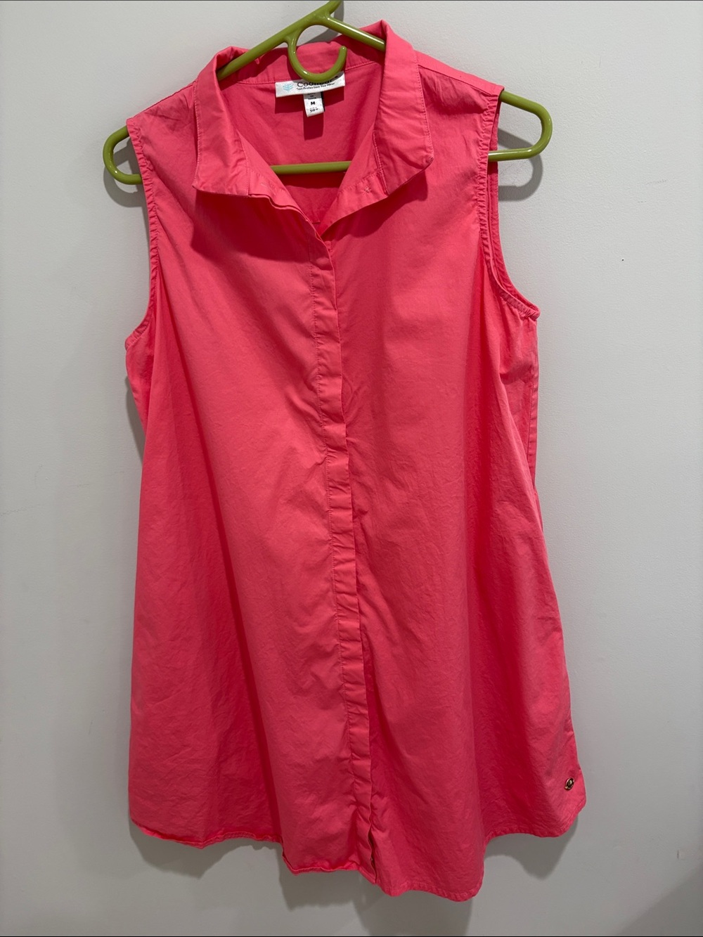 Coolibar Sleeveless A-Line dress in Hot Pink